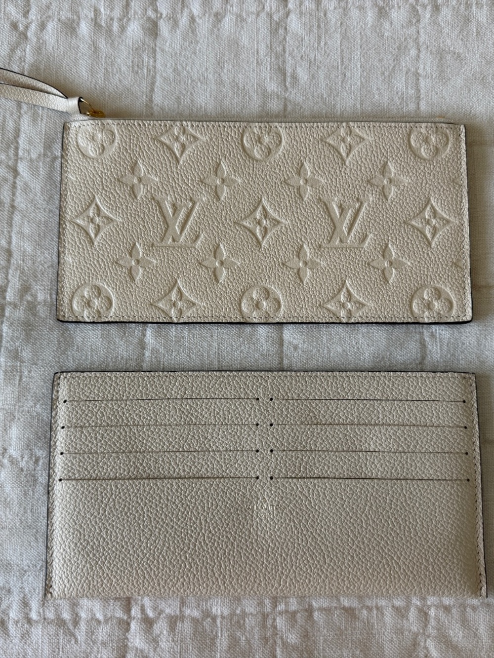 Louis Vuitton Pochette Félicie Monogram Empreinte Leather Crème Inserts
